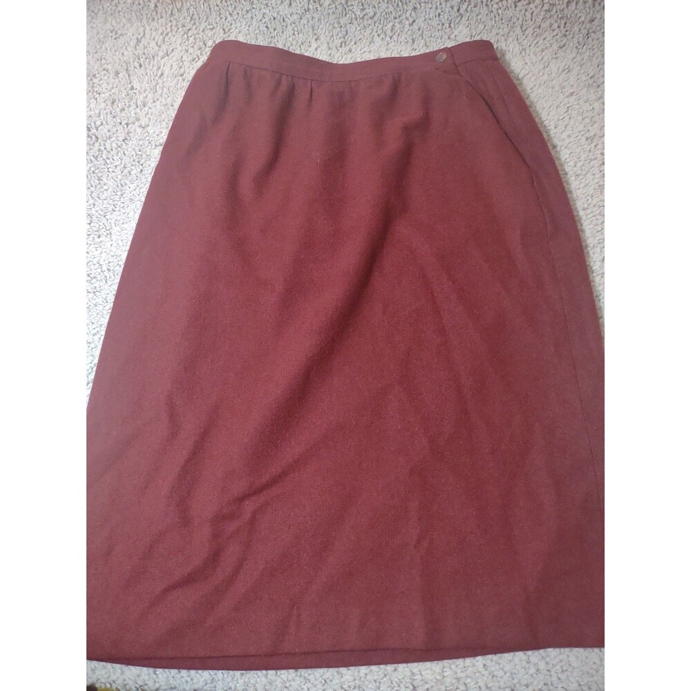 Vtg Wool Blend Skirt Sz 16 Act 3 Teachercore Pull On